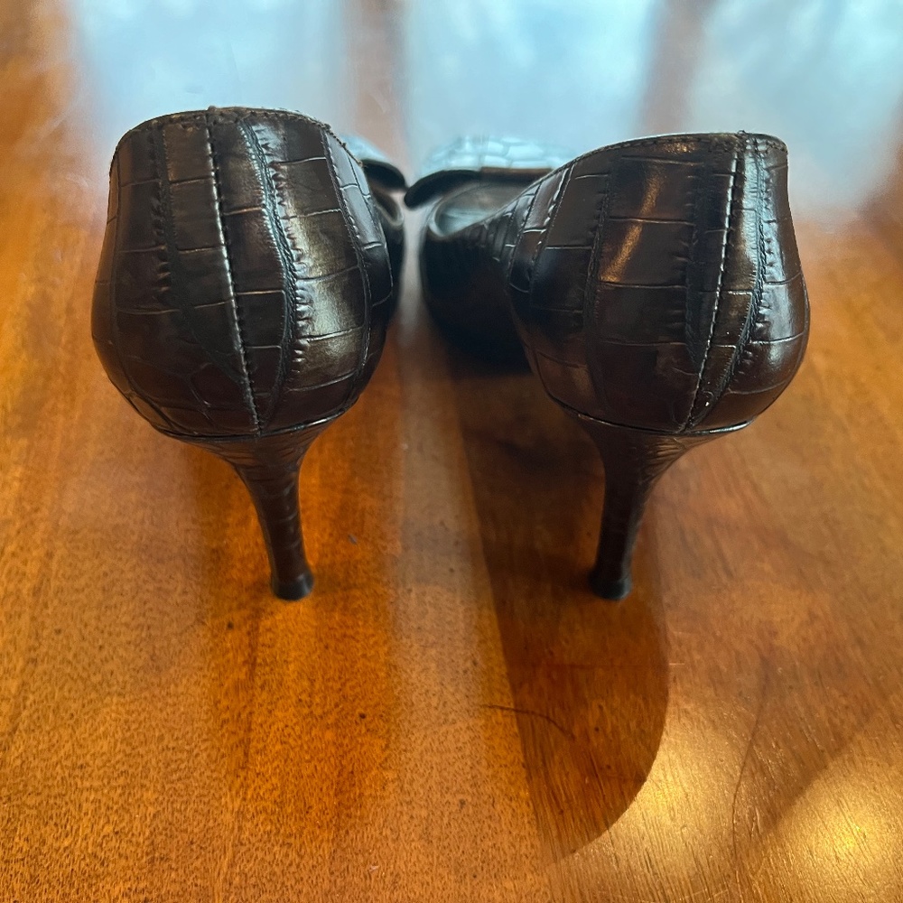 Stuart Weitzman Open Toed Heel With Bow - image 5